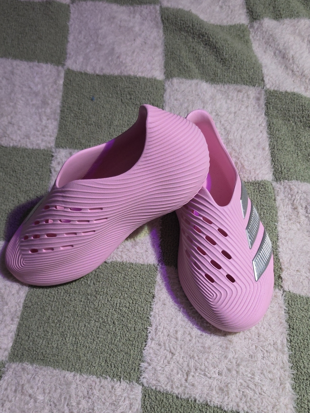 adidas Originals Kids Pink Slip-On Sandals
